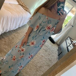 Show Me Your Mumu Light Blue Floral Maxi Dress
